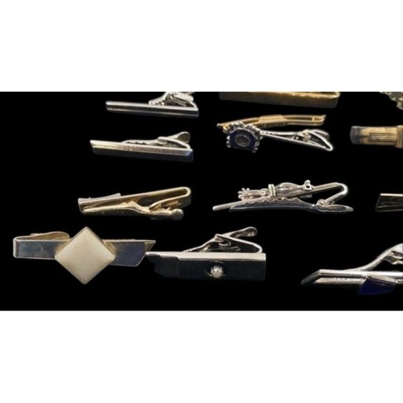 Vintage Men’s Tie Money Clip Lot – Mixed Brands & Eras Robbins Co. Attleboro - Picture 2 of 9